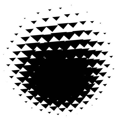 Noktalı resim öğesi. Yarım tonlu desen ile soyut geometrik grafik