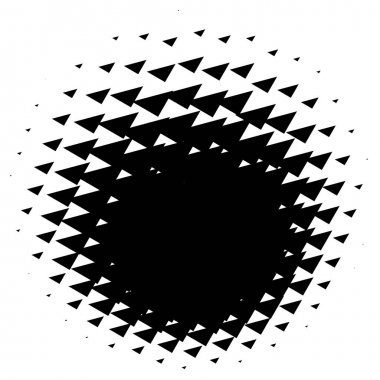 Noktalı resim öğesi. Yarım tonlu desen ile soyut geometrik grafik