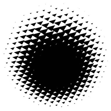 Noktalı resim öğesi. Yarım tonlu desen ile soyut geometrik grafik