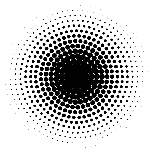 Elemento Medio Tono Gráfico Geométrico Abstracto Con Patrón Medio Tono — Archivo Imágenes Vectoriales