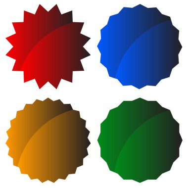 Yıldız patlaması, rozet şekil, öğe. Boş yıldız patlaması, kuvvetli güneş ışığı, vektör çizim