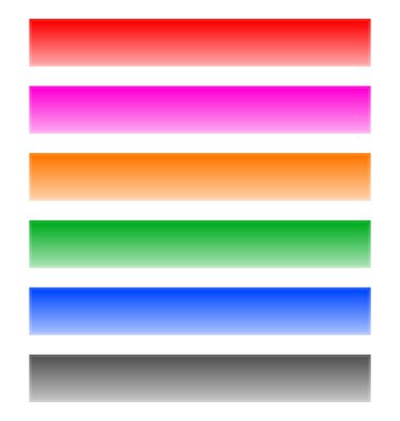 Düğme, başlık çubuğu şekil tasarım öğelerini 6 renkli, vektör çizim