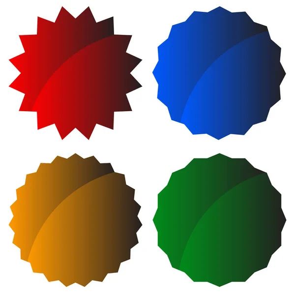 Éclatement Étoile Forme Badge Élément Étoile Vide Coup Soleil Illustration — Image vectorielle