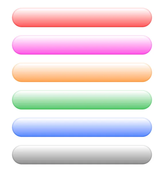 Knappen Banner Bar Formen Designelement Färg Vektorillustration — Stock vektor