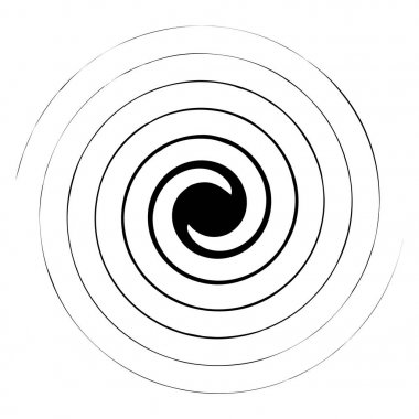 Spiral, swirl, twirl abstract design element. Rotating motif, vector illustration clipart