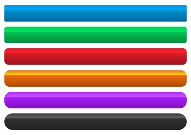 6 renk düğmesini, başlık öğesi farklı bir köşe efekti, vektör çizim düzeyi ile