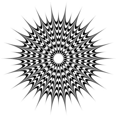 Dairesel geometrik motif, soyut mandala, geometrik şekil, vektör çizim