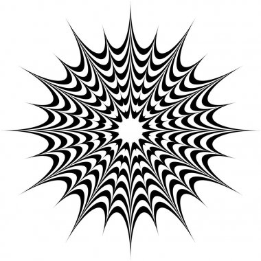 Dairesel geometrik motif, soyut mandala, geometrik şekil, vektör çizim