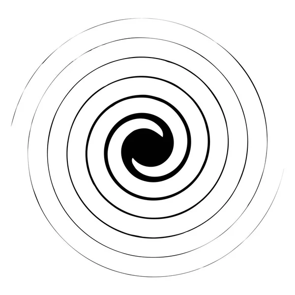 Spiraal Swirl Kronkel Abstracte Ontwerpelement Roterende Motief Vector Illustratie — Stockvector