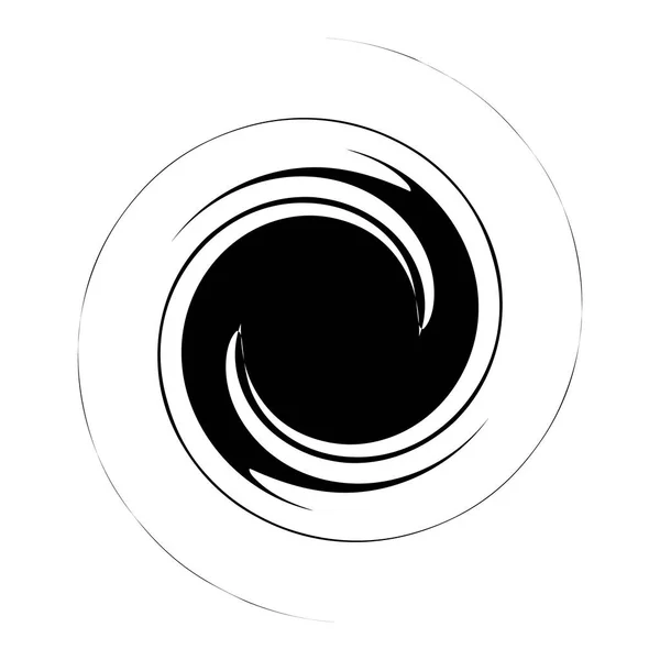 Elemento Design Astratto Spirale Vortice Vortice Motivo Rotante Illustrazione Vettoriale — Vettoriale Stock