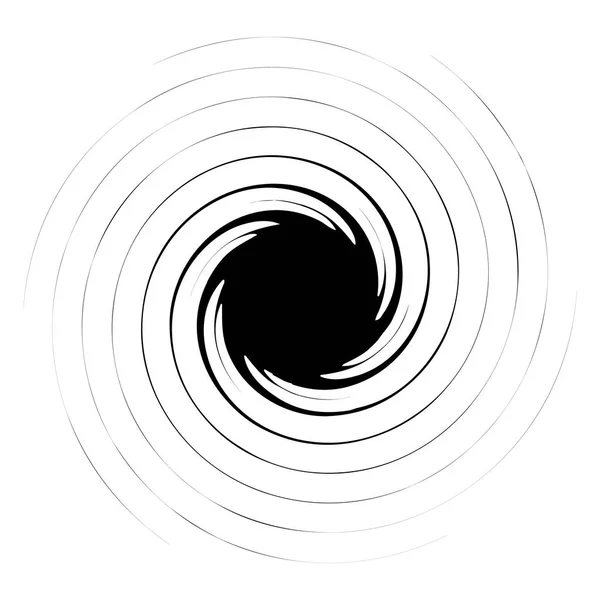 Spiraal Swirl Kronkel Abstracte Ontwerpelement Roterende Motief Vector Illustratie — Stockvector