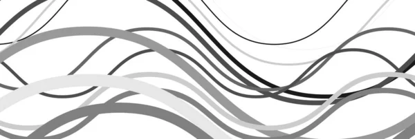 Random wavy, zig-zag lines abstract art texture, background. Sin — ストックベクタ