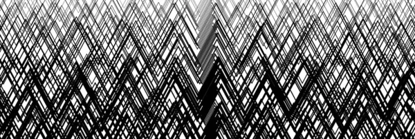 Random wavy, zig-zag lines abstract art texture, background. Sin — ストックベクタ