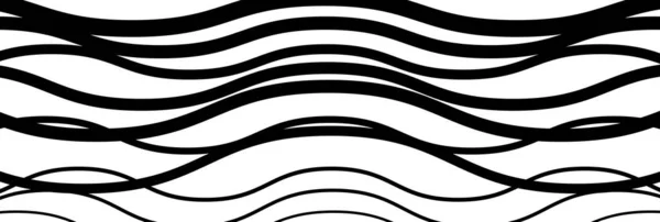 Random wavy, zig-zag lines abstract art texture, background. Sin — 스톡 벡터