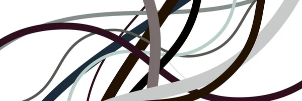 Random wavy, zig-zag lines abstract art texture, background. Sin — Stock Vector