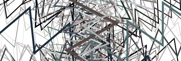Random wavy, zig-zag lines abstract art texture, background. Sin — Vetor de Stock