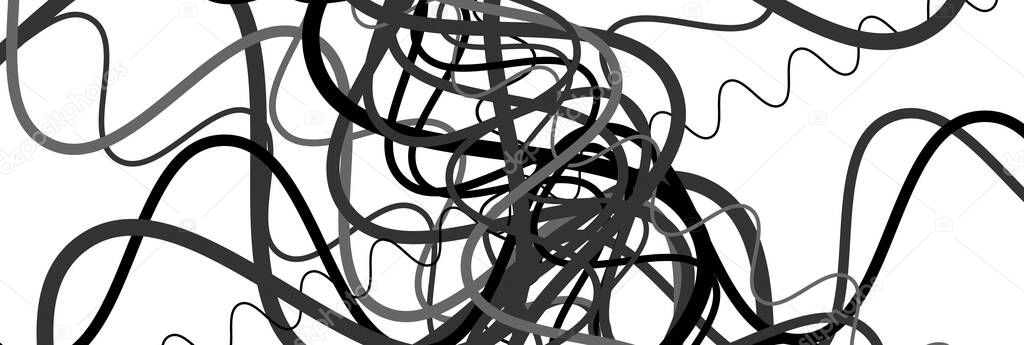 Random wavy, zig-zag lines abstract art texture, background. Sin