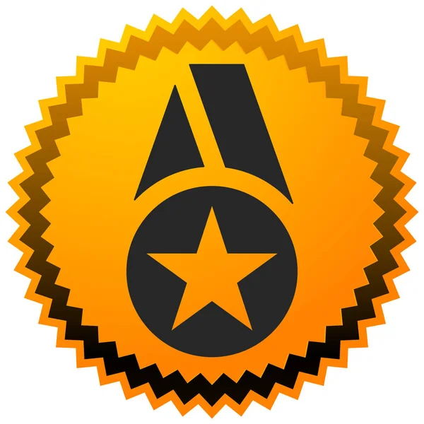 Icône Avec Médaille Symbole Insigne Prix Icône Concept Récompense — Image vectorielle