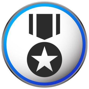 Madalya yıldız vektör simgesi