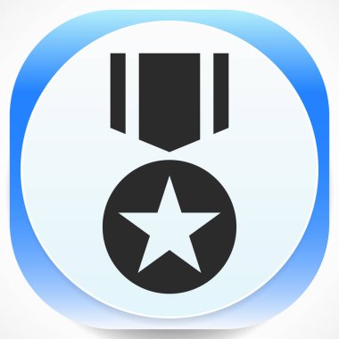 Madalya yıldız vektör simgesi