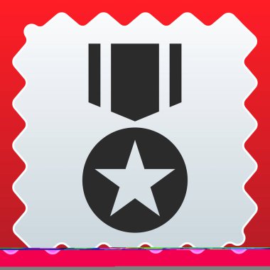 Madalya yıldız vektör simgesi