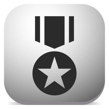 Madalya yıldız vektör simgesi