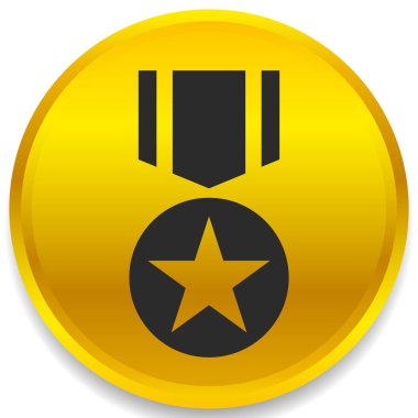 Madalya yıldız vektör simgesi