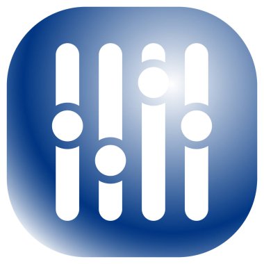 Ayarlayıcılar simgesi ile simge. Denetim paner, düzeyleri, ayarlar kavram simgesi