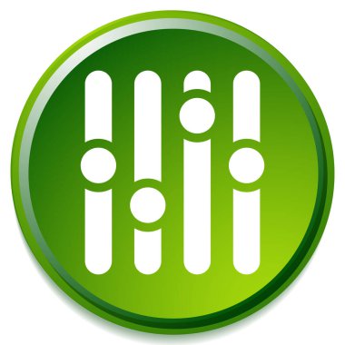 Ayarlayıcılar simgesi ile simge. Denetim paner, düzeyleri, ayarlar kavram simgesi