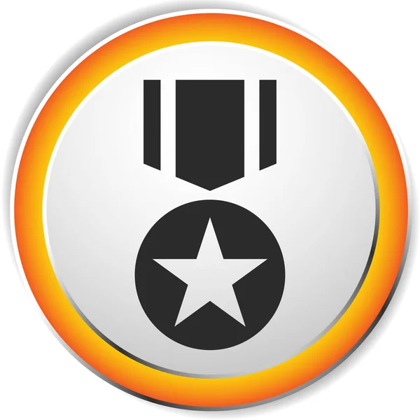 Médaille Étoile Vecteur Icône — Image vectorielle
