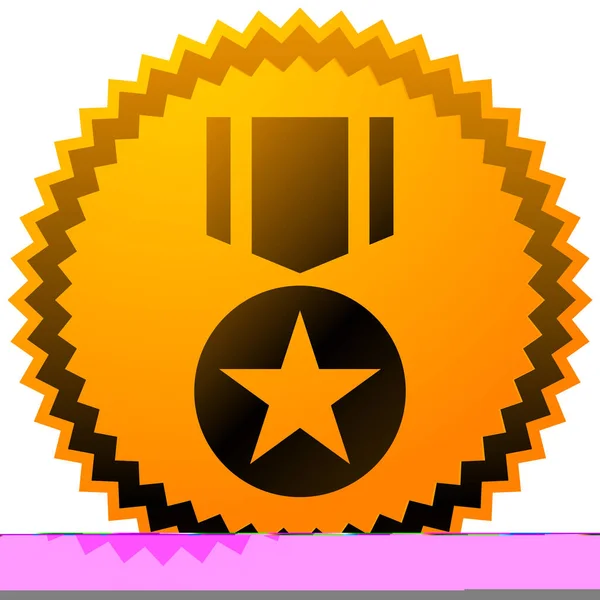 Ikona Medailovou Hvězdou — Stockový vektor