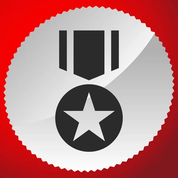 Médaille Étoile Vecteur Icône — Image vectorielle