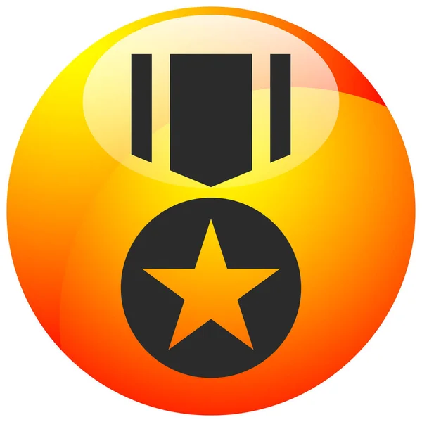 Madalya Yıldız Vektör Simgesi — Stok Vektör