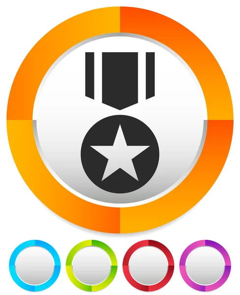 Medalla Estrella Vector Icono — Vector de stock