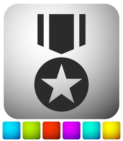 Medalla Estrella Vector Icono — Vector de stock
