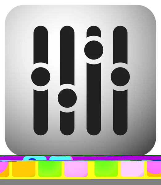 Icono Con Símbolo Ajuste Panel Control Niveles Icono Concepto Configuración — Vector de stock