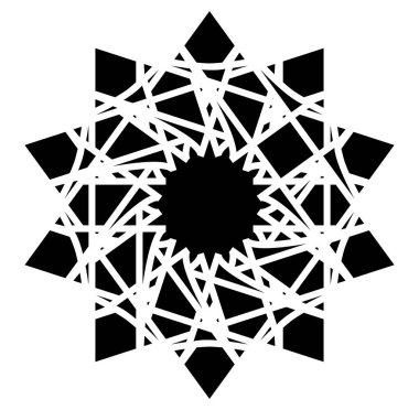 Dairesel ve dairesel soyut mandalalar, motifler, dekorasyon tasarım unsurları. Siyah ve beyaz üretici geometrik ve soyut sanat şekilleri