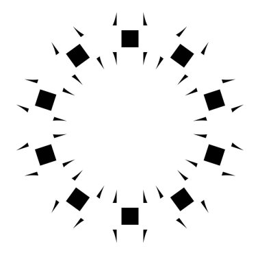 Dairesel ve dairesel soyut mandalalar, motifler, dekorasyon tasarım unsurları. Siyah ve beyaz üretici geometrik ve soyut sanat şekilleri