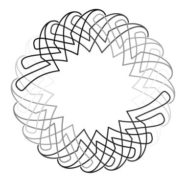 Dairesel ve dairesel soyut mandalalar, motifler, dekorasyon tasarım unsurları. Siyah ve beyaz üretici geometrik ve soyut sanat şekilleri