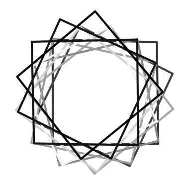 Dairesel ve dairesel soyut mandalalar, motifler, dekorasyon tasarım unsurları. Siyah ve beyaz üretici geometrik ve soyut sanat şekilleri