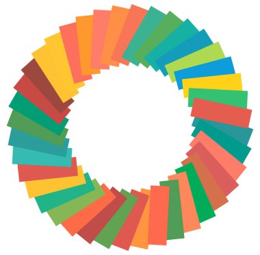 Renkli dairesel ve radyal soyut mandalalar, motifler, dekorasyon tasarım elemanları. Üretken geometrik ve soyut sanat şekilleri