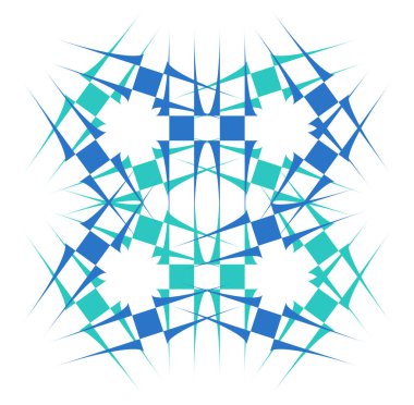 Renkli dairesel ve radyal soyut mandalalar, motifler, dekorasyon tasarım elemanları. Üretken geometrik ve soyut sanat şekilleri