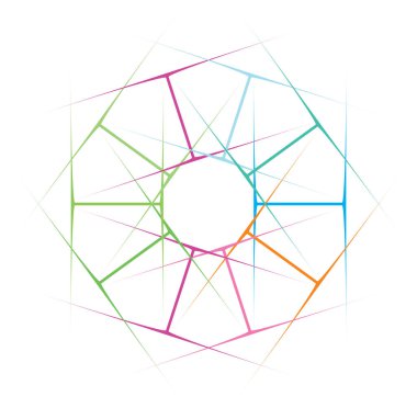 Renkli dairesel ve radyal soyut mandalalar, motifler, dekorasyon tasarım elemanları. Üretken geometrik ve soyut sanat şekilleri