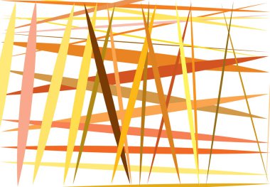 Renkli sarı, turuncu soyut geometrik sanat ve rastgele, kaotik çizgiler. Düz geçiş, kesişen çizgiler doku, çizgiler desen