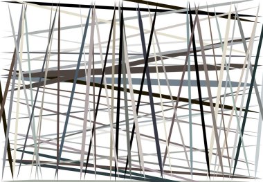 Renkli kahverengi, gri soyut geometrik sanat, rastgele, kaotik çizgiler. Düz geçiş, kesişen çizgiler doku, çizgiler desen