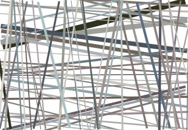 Gri tonlama, gri soyut geometrik sanat ve rastgele, kaotik çizgiler. Düz geçiş, kesişen çizgiler doku, çizgiler desen