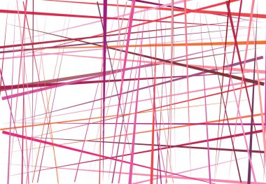 Renkli pembe, mor soyut geometrik sanat, rastgele, kaotik çizgiler. Düz geçiş, kesişen çizgiler doku, çizgiler desen