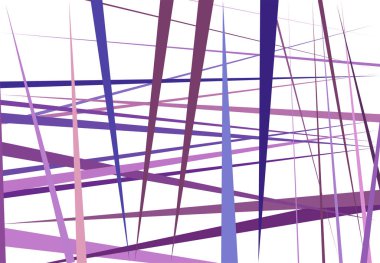 Renkli Mor, Leylak soyut geometrik sanat ve rastgele, kaotik çizgiler. Düz geçiş, kesişen çizgiler doku, çizgiler desen