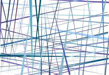 Renkli mavi, mor soyut geometrik sanat, rastgele, kaotik çizgiler. Düz geçiş, kesişen çizgiler doku, çizgiler desen