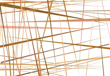 Rastgele ve kaotik çizgileri olan kahverengi renkli soyut geometrik sanat. Düz geçiş, kesişen çizgiler doku, çizgiler desen